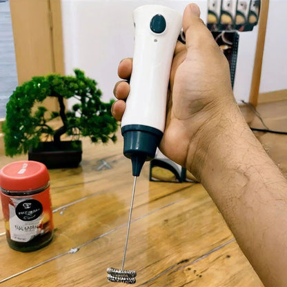 Heavy Duty 2-in-1 Rechargeable & Direct Power Milk Frother - Professional Coffee Beater with Premium Box Packing - Homnix.pk