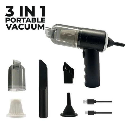 3-in-1 Rechargeable Car Vacuum Cleaner in Pakistan  Homnix PK