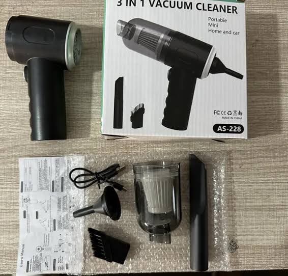 3-in-1 Rechargeable Car Vacuum Cleaner in Pakistan  Homnix PK