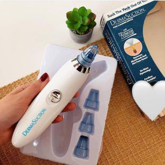 4-in-1 Face Derma Suction Device - Portable Blackhead & Pore Vacuum Cleaner (Battery Operated) - Homnix.pk
