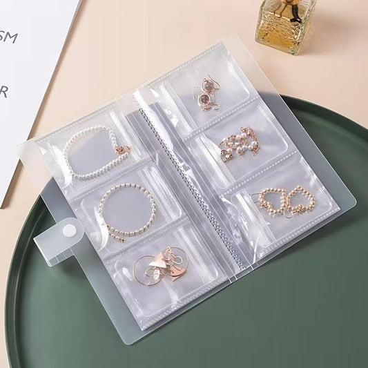 84-Grid Portable Plastic Jewelry Organizer Book - High Capacity Jewelry Storage & Display Case for Earrings & Rings