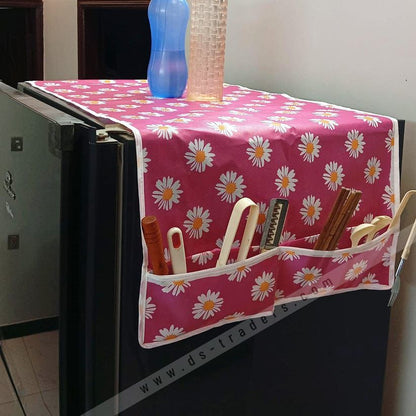 Microwave & Oven Flower Top Cover with Storage Pockets | Homnix PK