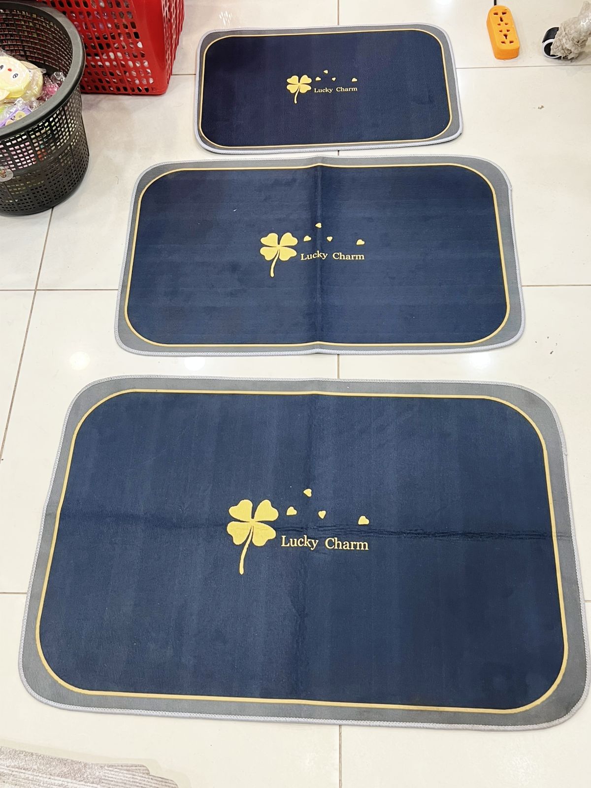 Set of 3 Lucky Charm Foamic Anti-slip Mats | Homnix PK