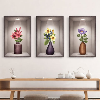 Set of 3pcs 3D Wall Paper Stickers - Brick Design Sheets | Homnix PK
