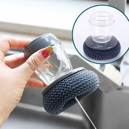 Stainless Steel Wire Palm Brush with Liquid Dispenser | Homnix PK