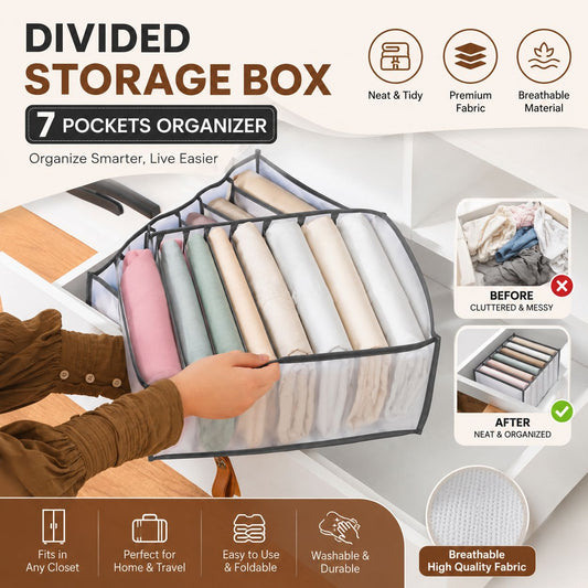 Transparent Garments Organizer - 7 & 9 Layer Wardrobe Storage | Homnix PK