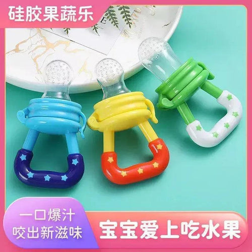 Baby Fruit Pacifier & Teether - Soft Silicone Infant Food Feeder for Soothing & Nutrition - Homnix.pk