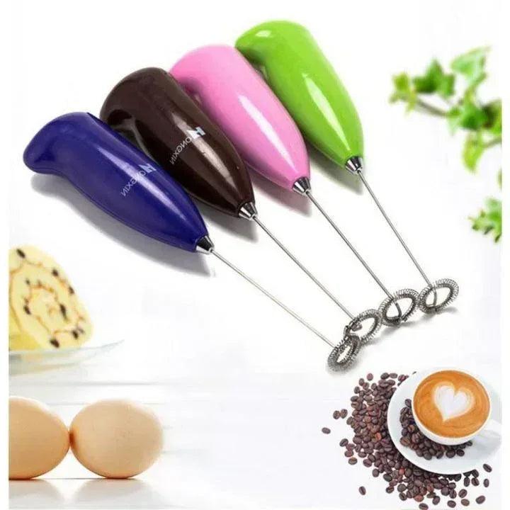 Portable Cell Operated Coffee Beater & Egg Frother - Stainless Steel Hand Mixer (Card Packing) - Homnix.pk