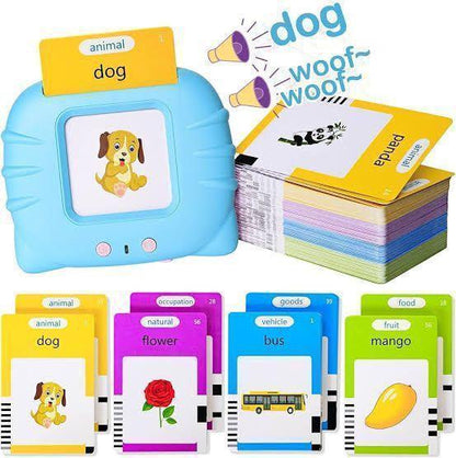 Rechargeable Educational Speaking Flash Cards Toy - 112 Cards (224 Words) for Early Learning & Speech Development - Homnix.pk