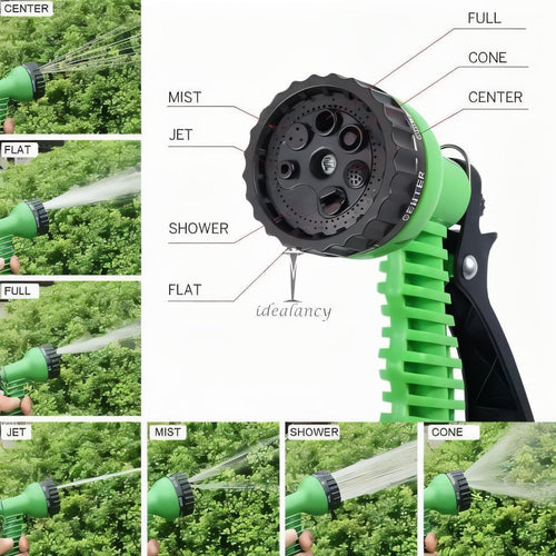 100ft Expandable Magic Hose Pipe - Lightweight Flexible Water Hose with Spray Gun (Random Colors) - Homnix.pk