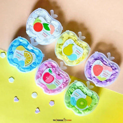 Portable Apple Shape Paper Soap Box for Travel - Disposable Scented Soap Sheets (Random Colors) - Homnix.pk
