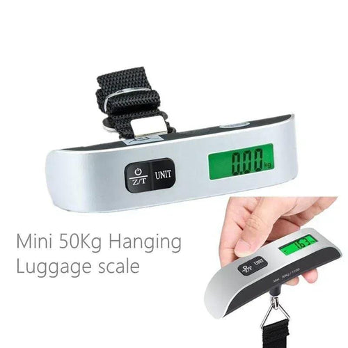 Portable Digital Luggage Scale - 50kg/110lb High Precision Hanging Suitcase Weight Scale with Backlit LCD Display - Homnix.pk